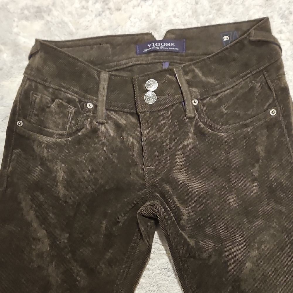 Vigoss High Rise Corduroy Jeans - Brown
